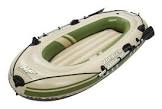 Hydro-Force Voyager 300 Inflatable River Boat w/Built-in Fishing Rod Holders, Tan Bestway