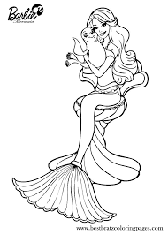Printable Barbie Mermaid Coloring Pages For Kids Bratz Coloring Pages Princess Coloring Pages Mermaid Coloring Cartoon Coloring Pages