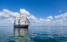 Download Wallpaper 3840x2400 Ship Sea Sky Sail Wave Ultra Hd 4k Hd Background In 2020 Ocean Sailing Ship Poster Sailing