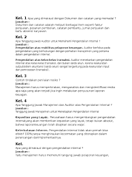 Maybe you would like to learn more about one of these? Soal Soal Seminar Pengauditan Materi Resiko Audit Jawabanku Id