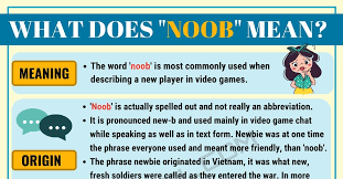 A noob is a newbie. Noob Meaning What Does Noob Mean Useful Text Conversations 7esl