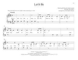 The first day in the apple studio on january 31, 1969 last two days in the emi studios on the 30th of april and 4th of january 1970. The Beatles Let It Be Arr Christopher Hussey Sheet Music Download Pdf Score 422515