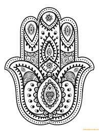 Cartoon reindeer abstract tree evil printable cartoon bunny draw nose mouth. Hand Of Fatima Coloring Pages Hard Coloring Pages Coloring Pages For Kids And Adults
