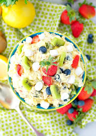 Easter fruit salad recipe photo by taste of home Fluff Fruit Salad The Seasoned Mom