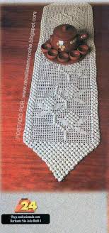 Crochê Filé Caminho De Mesa De Crochê Barbante Passo A Passo Croche Grafico Caminho De Mesa Em Croche File Casa De Croche Decoracao De Croche Tapete De Croche