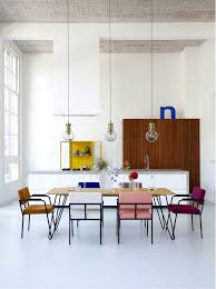 Modern Retro 50s Style Chairs Dining Loft Apartment House Interior Contemporary Home Decor Dining Room Inspiration