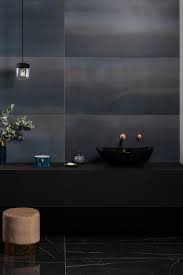 Maybe you would like to learn more about one of these? Steel Midnight Blue Is From The Original Style Metal Effect Range Within Its Tileworks Collection This S Metallic Tiles Bathroom Dark Blue Tile Blue Tile Wall