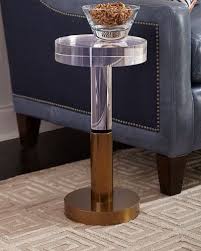 John Richard Collection Crystal And Brass Martini Side Table Side Table Acrylic Coffee Table Buy Modern Furniture