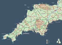The map shows where people will be permitted to go in st ives and carbis bay. Cornwall And Devon Fotovue
