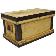 Coffee tables large square storage blanket box trunk coffee table. Antique Wood And Cast Iron Primitive Industrial Trunk Blanket Chest Coffee Table For Sale At 1stdibs