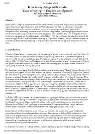 How to say we work together in spanish. Pdf How To Say Things With Words Ways Of Saying In English And Spanish Javier Valenzuela Academia Edu