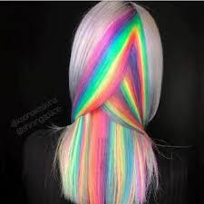 Paper Faces Rainbow Hair Gokkusagi Sac Orta Uzunlukta Sac Modelleri Renkli Saclar Unlulerin Sac Modelleri