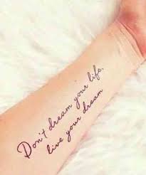 This bible verse tattoo is a beautiful declaration of love that can be used to commemorate a wedding or even the birth of a child. 27 Short Inspirational Tattoo Quotes About Life Richi Quote