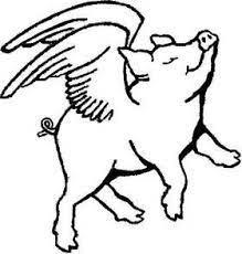 Pig Drawing Outline - Google Search Love It With Ryan Adams Song: When Pigs  Can Fly :) | Flying Pig Drawing, Pig Drawing, Pig Art