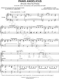 Cesar Franck Panis Angelicus Arr Patrick Liebergen Sab Choir Accompaniment Choral Sheet Music In F Major Download Print Choral Sheet Music Classical Music Sheet Music