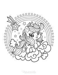 Cute unicorn mermaid coloring page cartoon illustration. 75 Magical Unicorn Coloring Pages For Kids Adults Free Printables