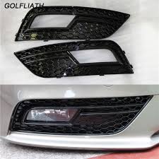 Abs Rs4 Style Front Bumper Fog Lamp Grille Glossy Black Fog Light Cover Grills For Audi A4 B8 2013 2015 Standard Bumper Audi A4 Audi Audi A4 Black