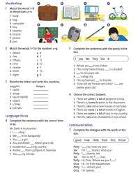 Three important things to know . English Plus Grade 5 Worksheet