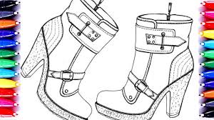 Your children will be happy because it can color the marker with 7. High Heels Shoes Coloring Pages Purple Shoes How To Paint Learn Color For Kids Youtube