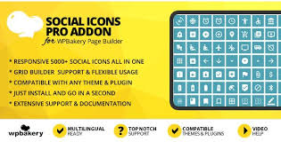 Mega Addons For Wpbakery Page Builder Formerly Visual Composer Social Icons Pro Addon For Wpbakery Page Builder Wordpress Plugins Social Icons Wordpress Plugins