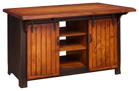 amish handcrafted barn door kitchen