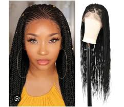 Fulani braids braided wig with twist