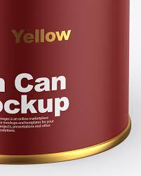 Matte Olive Oil Tin Can Mockup In Can Mockups On Yellow Images Object Mockups