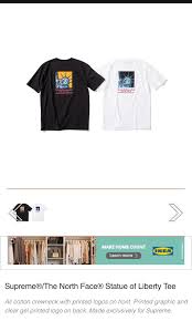 Supreme kept up the steam for their fw19 week 10 drop, releasing their first the north face collaboration of the season in follow up to the capsule pays homage to the city of new york, featuring imagery of the statue of liberty on each item. Supreme The North Face Statue Of Liberty Tee Black L Men S Fashion Clothes Tops On Carousell
