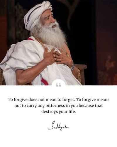 To forgive does not mean to forget. To forgive means not to ...