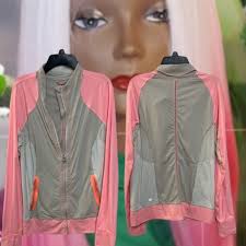 Lululemon Beach Runner Full Zip Jacket Pink Grey