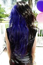 Half Purple Half Black Hair Hair Styles Blue Hair Split Dyed Hair