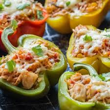 Poivrons Farcis Au Riz Et Au Poulet Recette Poivrons Farcis Riz Poivrons Farcis Recette Poivron Farci