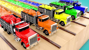 Learning Colors For Children With A Lot Of Balls Dump Truck Transport Co Toddler Videos Rhymes For Kids Kindergarten Kids