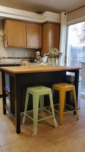 Target Carlisle Stools In Mint And Yellow Ikea Stenstorp Kitchen Island I Decided To Go With Kitchen Design Stenstorp Kitchen Island Decorating Small Spaces