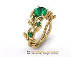 Leaf Engagement Ring 14k Yellow Gold Chatham Emerald Engagement Ring Nature Inspired Emerald Leaf Ring Leaf Gold Ring Bridal Ring In 2021 Yellow Engagement Rings Leaf Engagement Ring Emerald Engagement Ring