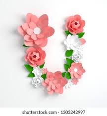 Bilder, buchstaben und wörter der italienischen sprache zum zusammensetzen. Paper Flower Alphabet Letter U 3d Stock Illustration 1303242997 Shutterstock
