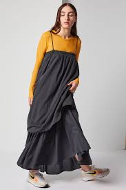 Black Crane Double Cami Dress On Garmentory Cami Dress Nice Dresses Dresses