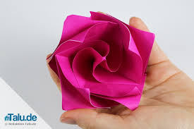 Länglichen briefumschlag falten (aus din a4 blatt). Origami Rose Aus Papier Falten Diy Anleitung Talu De