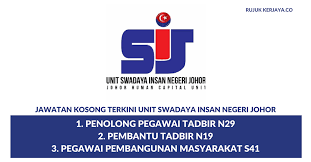 ديوان نڬري جوهر) terdiri daripada 56 kawasan dewan undangan negeri. Jawatan Kosong Terkini Unit Swadaya Insan Negeri Johor Pembantu Tadbir Kerja Kosong Kerajaan Swasta