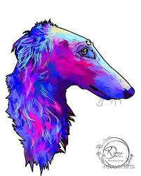 How excited you were to have that particular dress and how much money you have spent on it? Beautiful Borzoi Side Profile In Bright Colors Borzoi Top Artists Side Profile