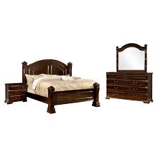 If you want a queen bed that makes a definite statement, choose this impressive b163 queen bed. Furniture Of America Tasine Cherry 4 Piece Poster Bedroom Set King Home Kitchen Bedroom Furniture