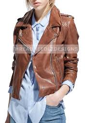 Women S Genuine Leather Motorcycle Slim Fit Brown Biker Jacket Realskin Motorcy Leather Jacket Women Brown Brown Leather Jacket Outfit Leather Jacket Outfits