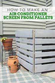 Buildsomething is a great community resource for woodworkers and diy'ers, that may not have a site of the wood louver ac unit screen plans are designed to be built in 3 panels. How To Make An Air Conditioner Screen From Pallets Diy Air Conditioner Air Conditioner Screen Air Conditioner Cover