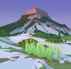Wallpaper Mountain Landscape Art Vector Hd Widescreen High Definition Fullscreen