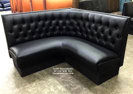 Black Diamond Back L Shaped Dining Booth Dining Booth Leather Chair With Ottoman Accent Chairs For Living Room