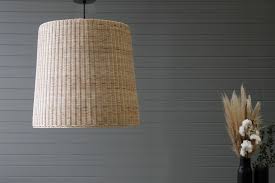 Organic woven rattan pendant light. Rattan Bell Pendant Light Shade Large Naturally Cane Rattan And Wicker Furniture