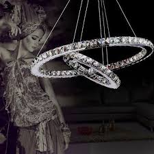 Modern Led Round Crystal Pendant Lamp Ceiling Lighting Ring Chandelier Uk Pendant Light Fixtures Pendant Lights Chandeliers Crystal Pendant Lighting