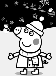 Peppa pig natale da colorare disegni da colorare gratis. Disegno Da Colorare Di Peppa Pig In Inverno Pagine Da Colorare Di Natale Peppa Pig Colori Di Natale