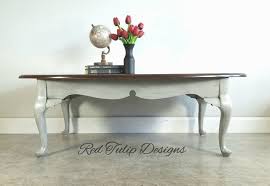Modern Farmhouse Queen Anne Coffee Table Solid Woo Modern Farmhouse Furniture Yellow Painted Furniture Gray Painted Furniture