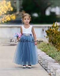 Our Sweetest Fairytale Flower Girl Dress Has A White Lace Bodice And Your Choice Of Flower Girl Dresses Tulle Flower Girl Dresses Boho Flower Girl Dresses Blue